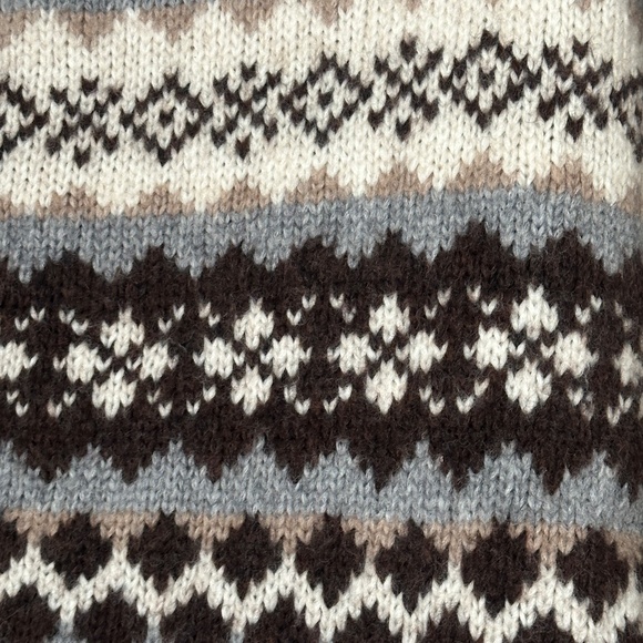 Tuckernuck Fair Isle Wool Blend Turtleneck Sweater Cropped Women's Size Small - Picture 2 of 6